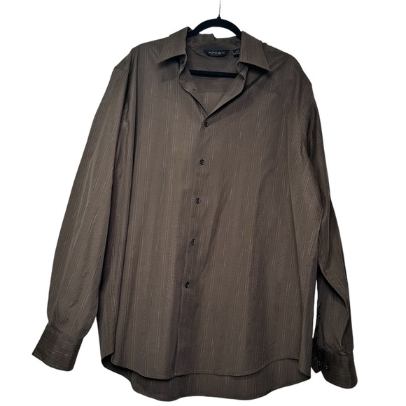 A[X]IST Men’s XXL Chocolate Brown Long Sleeve Button Down Shirt - Picture 1 of 4